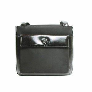 Gianni Versace black nylon shoulder bag